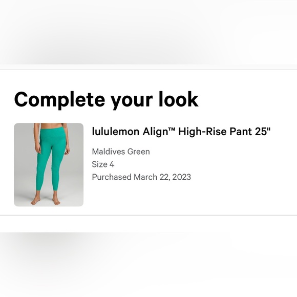 Lululemon Align High-Rise Legging 25” - Picture 3 of 3
